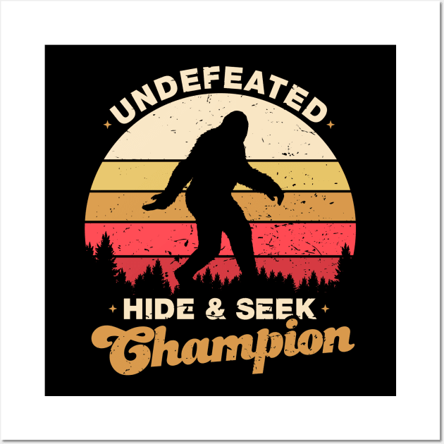 Vintage Undefeated Hide And Seek Champion Shirt Bigfoot 4 Wall Art by luisharun